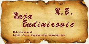 Maja Budimirović vizit kartica